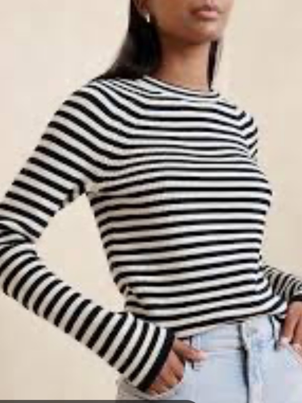 Banana Republic Navy Striped Sweater